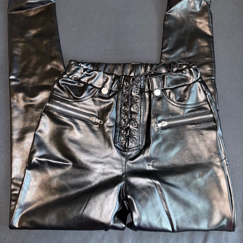 AKIRA Black Faux Leather Leggings